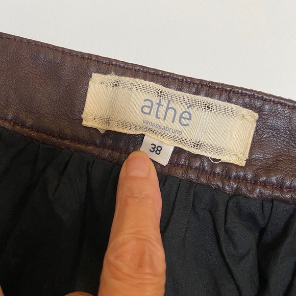VANESSA BRUNO ATHÉ Leather Mini Skirt US 6 M - Picture 4 of 5